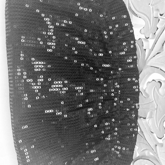 White House Black Market Sequin Evening Bag with Jeweled Handle & Bow - Picture 7 of 8